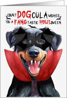 Beauceron Dog Funny Halloween Count DOGcula card