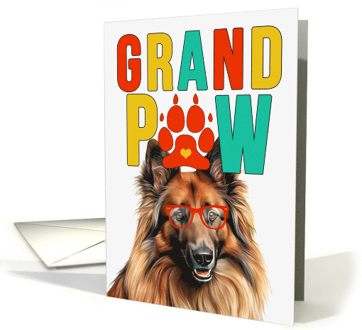 GrandPAW Belgian Tervuren Dog Grandparents Day from Granddog card