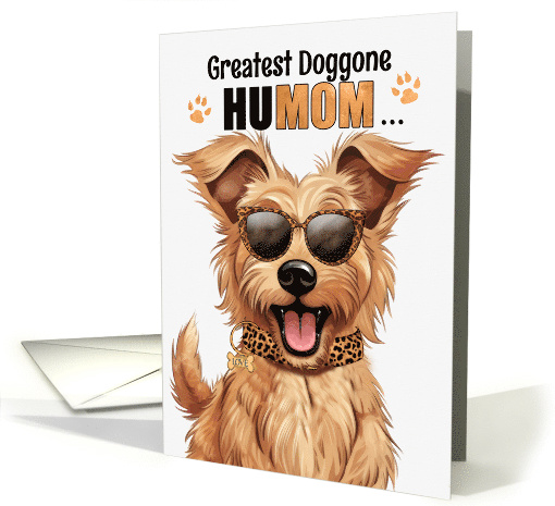 Mother's Day Berger Picard Dog Greatest HuMOM Ever card (1800918)