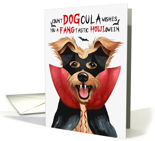 Berger Picard Dog Funny Halloween Count DOGcula card (1800932)