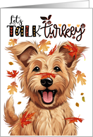 Thanksgiving Berger Picard Dog Let’s Talk Turkey card