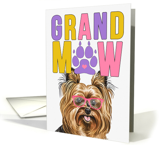 GrandMAW Biewer Terrier Dog Grandparents Day from Granddog card