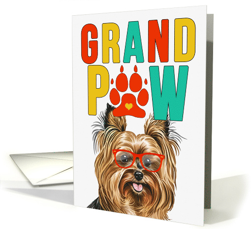 GrandPAW Biewer Terrier Dog Grandparents Day from Granddog card