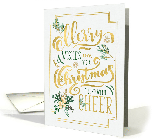 Merry Wishes for a Christmas Filled with Cheer Green and... (1801112)