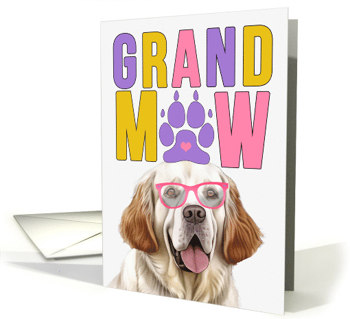 GrandMAW Clumber Spaniel Dog Grandparents Day from Granddog card