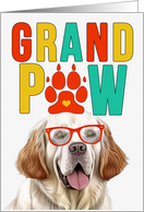 GrandPAW Clumber Spaniel Dog Grandparents Day from Granddog card