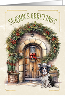 Season’s Greetings Country Western Christmas Home card