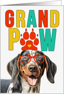 GrandPAW Bluetick Coonhound Dog Grandparents Day from Granddog card