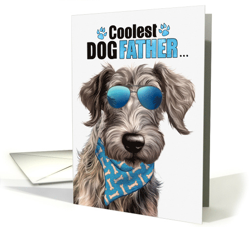 Father's Day Scottish Deerhound Dog Coolest Dogfather Ever card
