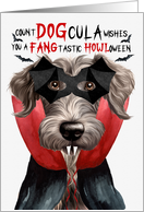 Scottish Deerhound Dog Funny Halloween Count DOGcula card