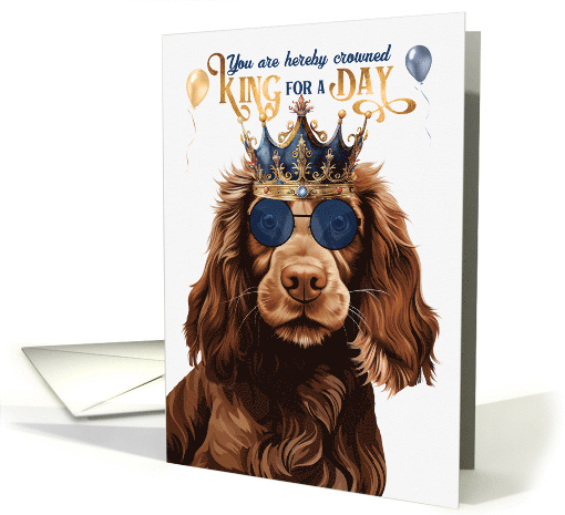 Birthday Field Spaniel Dog Funny King for a Day card (1804660)