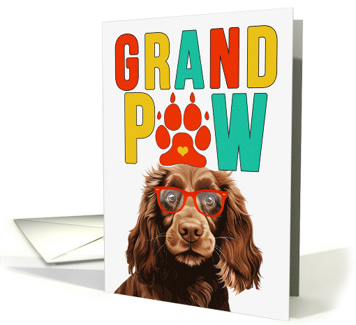 GrandPAW Field Spaniel Dog Grandparents Day from Granddog card