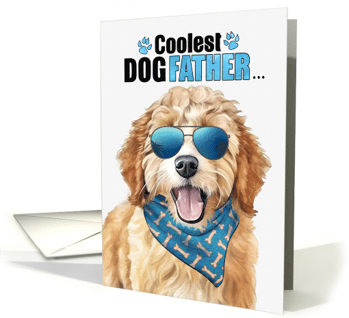 Father's Day Goldendoodle Dog Coolest Dogfather Ever card (1804976)