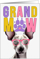 GrandMAW Hairless Terrier Dog Grandparents Day from Granddog card
