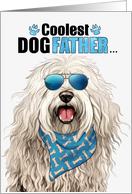 Father’s Day Komondor Dog Coolest Dogfather Ever card