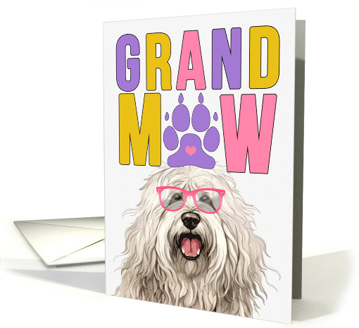 GrandMAW Komondor Dog Grandparents Day from Granddog card (1807316)