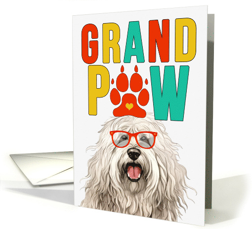 GrandPAW Komondor Dog Grandparents Day from Granddog card (1807318)