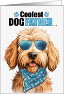 Father’s Day Caramel Labradoodle Dog Coolest Dogfather Ever card