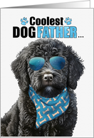 Father’s Day Black Labradoodle Dog Coolest Dogfather Ever card
