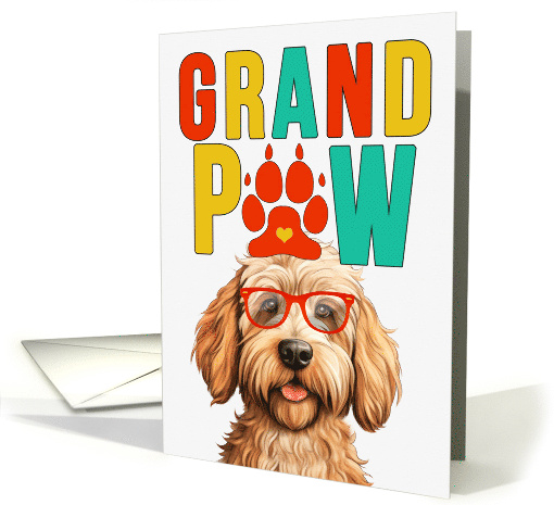 GrandPAW Caramel Labradoodle Dog Grandparents Day card (1807868)