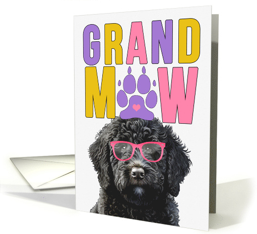 GrandMAW Black Labardoodle Dog Grandparents Day card (1807902)