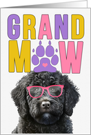 GrandMAW Black Labardoodle Dog Grandparents Day card