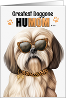 Mother’s Day Lhasa Apso Dog Greatest HuMOM Ever card