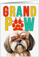 GrandPAW Lhasa Apso Dog Grandparents Day from Granddog card
