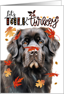 Thanksgiving Newfoundland Dog Let’s Talk Turkey card