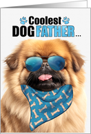 Father’s Day Pekingese Dog Coolest Dogfather Ever card