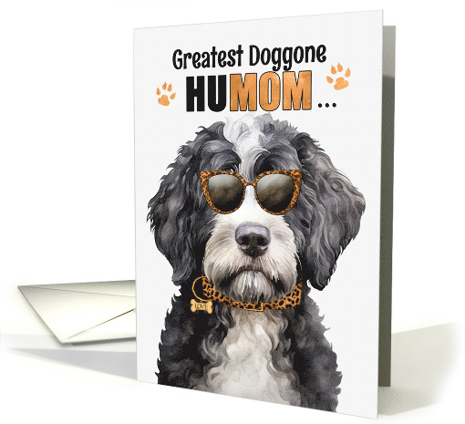 Mother's Day Portuguese Water Dog Greatest HuMOM Ever card (1809258)