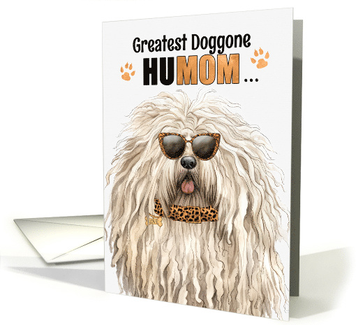 Mother's Day Puli Dog Greatest HuMOM Ever card (1809316)