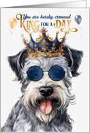 Birthday Pumi Dog Funny King for a Day card