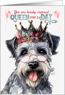 Birthday Pumi Dog Funny Queen for a Day card