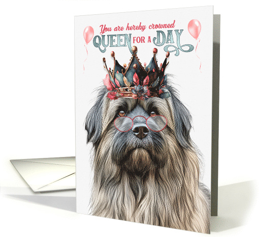 Birthday Pyrenean Shepherd Dog Funny Queen for a Day card (1809792)