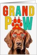 GrandPAW Irish Setter Dog Grandparents Day from Granddog card