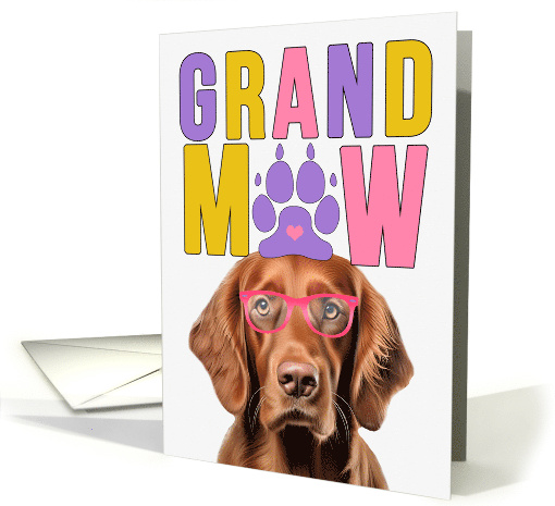GrandMAW irish Setter Dog Grandparents Day from Granddog card
