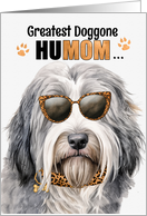 Mother’s Day Bearded Collie Dog Greatest HuMOM Ever card