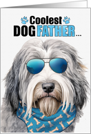 Father’s Day Bearded Collie Dog Coolest Dogfather Ever card