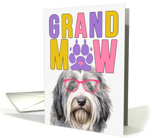 GrandMAW Bearded Collie Dog Grandparents Day from Granddog card