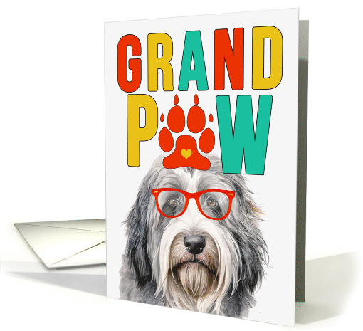 GrandPAW Bearded Collie Dog Grandparents Day from Granddog card