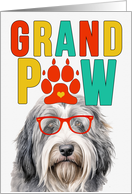 GrandPAW Bearded Collie Dog Grandparents Day from Granddog card