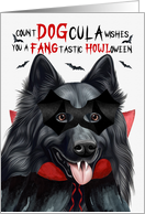 Belgian Sheepdog Funny Halloween Count DOGcula card