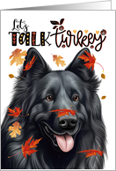 Thanksgiving Belgian Sheepdog Let’s Talk Turkey card