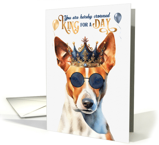 Birthday Basenji Dog Funny King for a Day card (1810844)