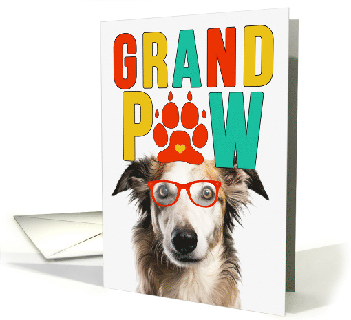 GrandPAW Borzoi Dog Grandparents Day from Granddog card (1811186)