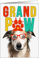 GrandPAW Borzoi Dog Grandparents Day from Granddog card