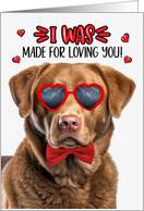Valentine’s Day Chesapeake Bay Retriever Dog Made for Loving You card