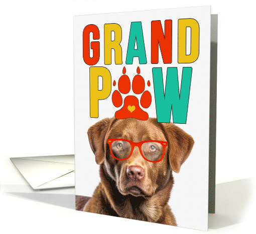 GrandPAW Chesapeake Bay Retriever Dog Grandparents Day card (1811430)