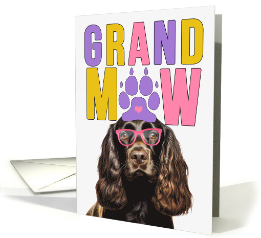 GrandMAW Chocolate Cocker Spaniel Dog Grandparents Day card (1811520)